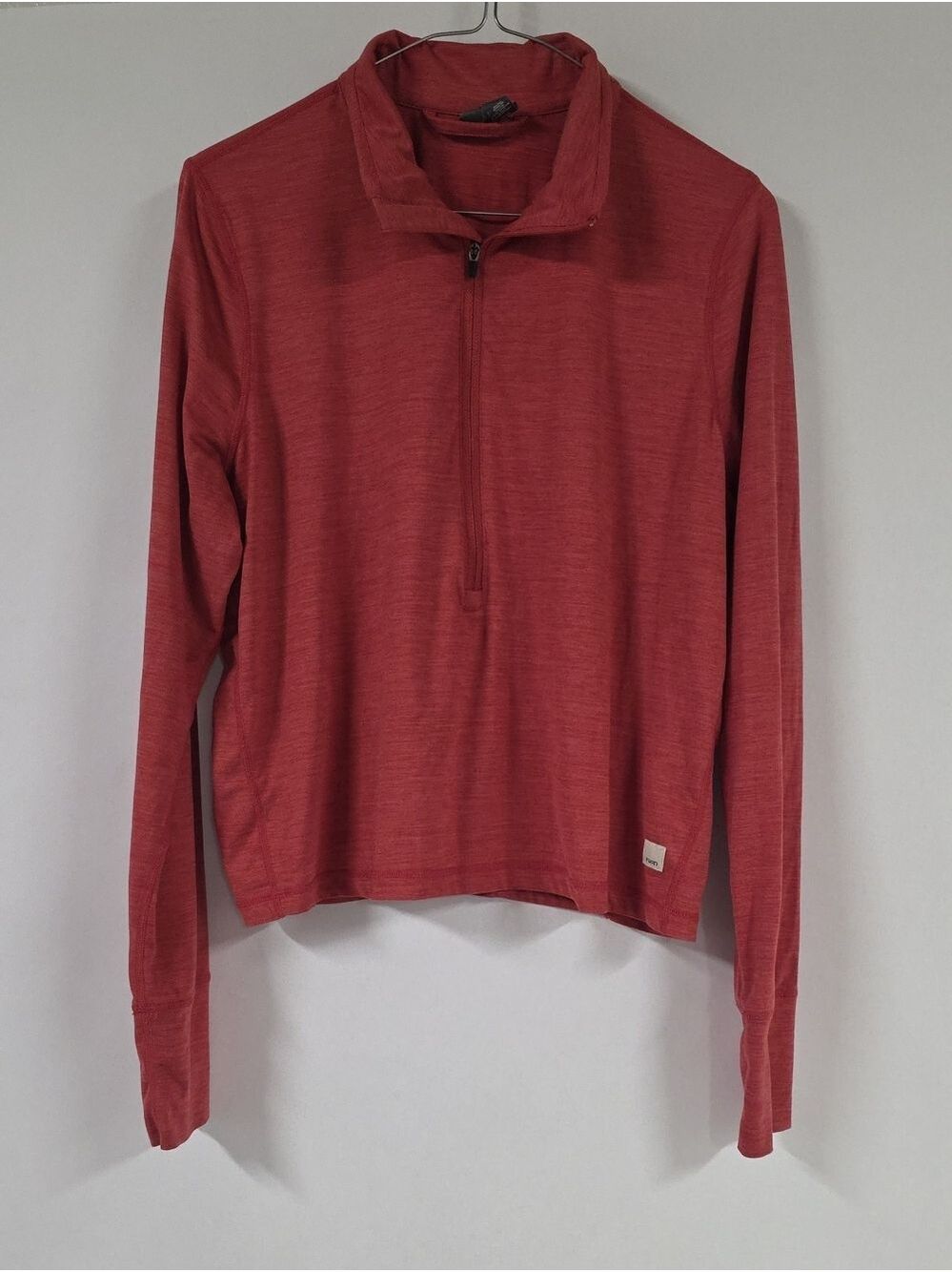 Vuori Women's Crescent 1/2 Zip Pullover Super Soft Fabric, Red, Size Medium